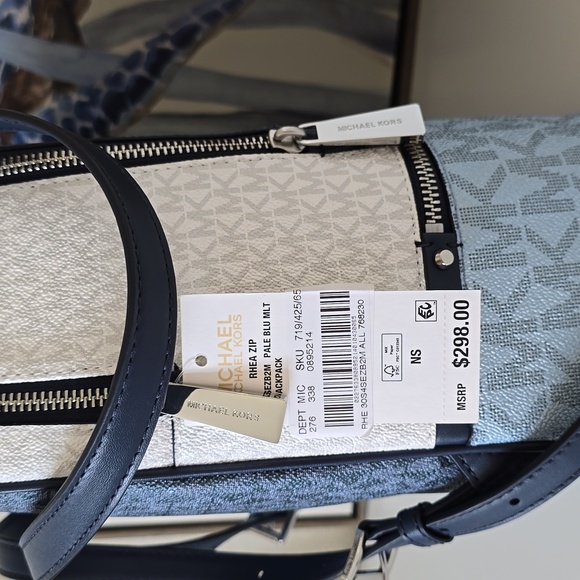 NWT🫦Michael Kors Rhea Zip Medium Color-block Logo Backpack  One Size - Picture 8 of 17